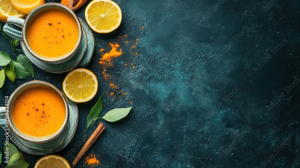 Golden Turmeric Tea with Lemon and Cinnamon Golden Turmeric Tea with Lemon and Cinnamon
