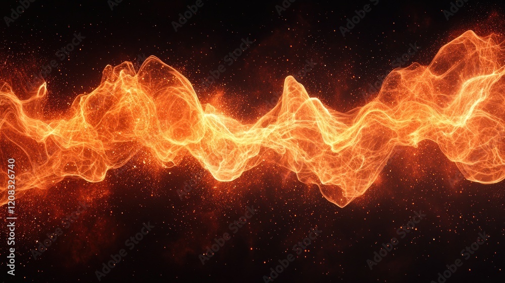Fiery wave energy abstract background design Fiery wave energy abstract background design