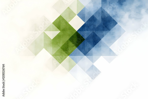 Abstract Geometric Green Blue Background Illustration