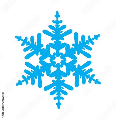 blue snowflake vector design