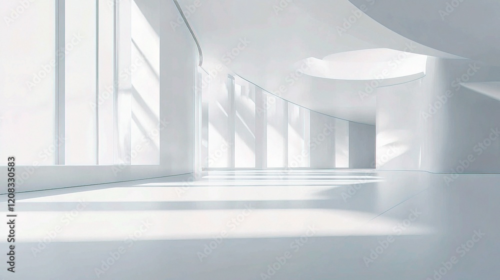 Obraz premium Pristine Hospital Interior with Bright White Background and Clean Lines