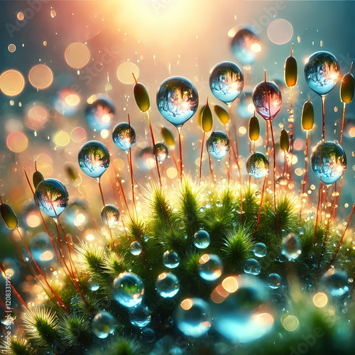 Macro shot of a forest floor