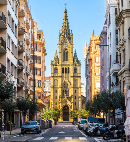 Wallpaper Mural Main facade of San Ignacio church, view from Padre Larroca Street. San Sebastian. Basque Country, Spain. Torontodigital.ca