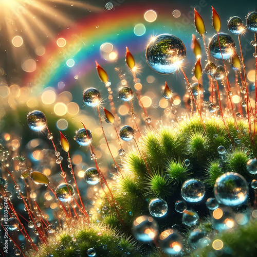 Macro shot of a forest floor