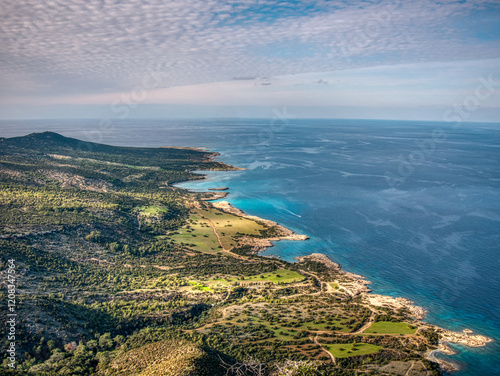 Breathtaking View from Moutti tis Sotiras, Cyprus: Panoramic Beauty of the Troodos Mountains photo