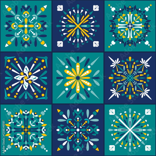 Pattern vector illustration A calm and elegant work of art with flowers blooming in bright and delicate hues. traditional design pattern For tiles, fabrics, backgrounds, carpets, wallpapers, textiles.