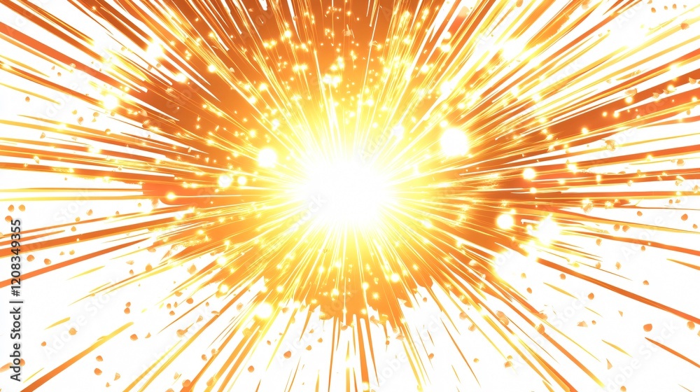 Vibrant Meteor Light Fireworks Sparks Wide Angle Centered Image Vibrant Meteor Light Fireworks Sparks Wide Angle Centered Image
