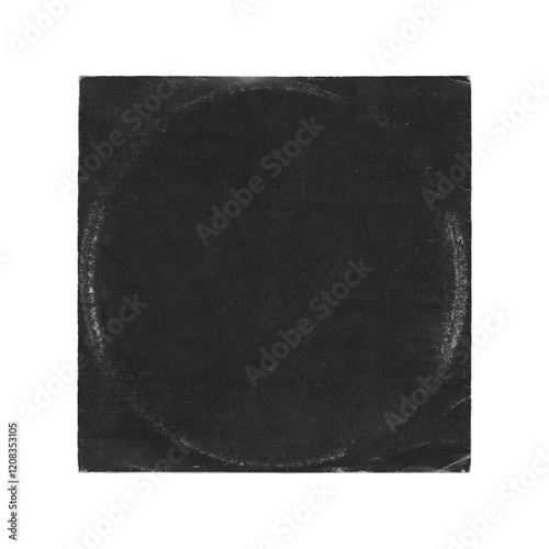 vinyl record cover mockup isolated on transparent background, sleeve without disc with empty space for music cover design