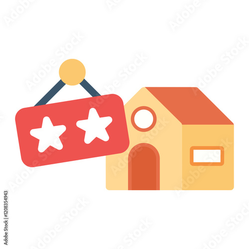 Colorful Flat Real Estate Feedback Icon