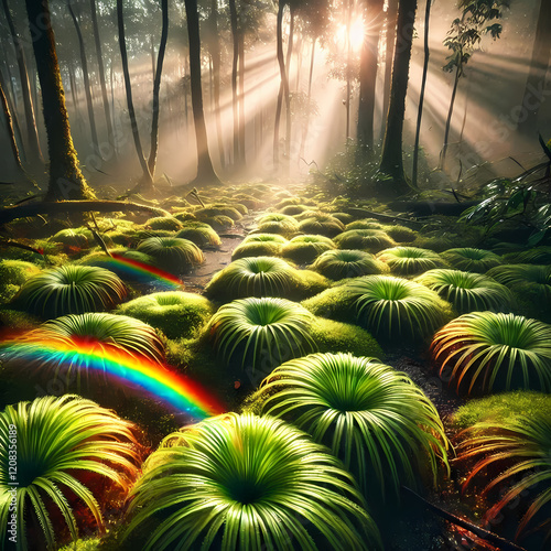 Macro shot of a forest floor