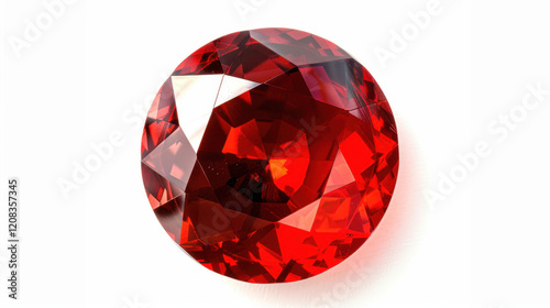 ruby gemstone isolated on white background