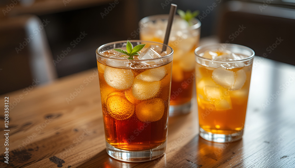 iced tea on the table iced tea on the table