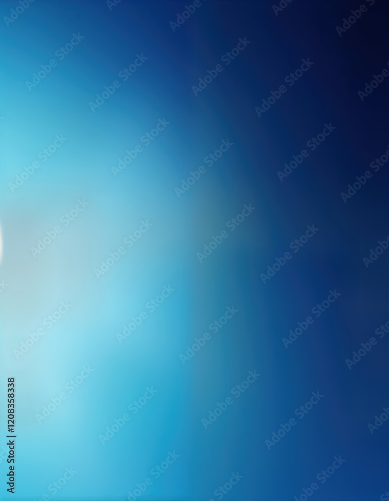 Obraz premium Abstract gradient blue background. Smooth transition from light blue to dark blue. Modern design. Suitable for wallpaper website banner. Blurred effect creates soft look. Perfect template for digital