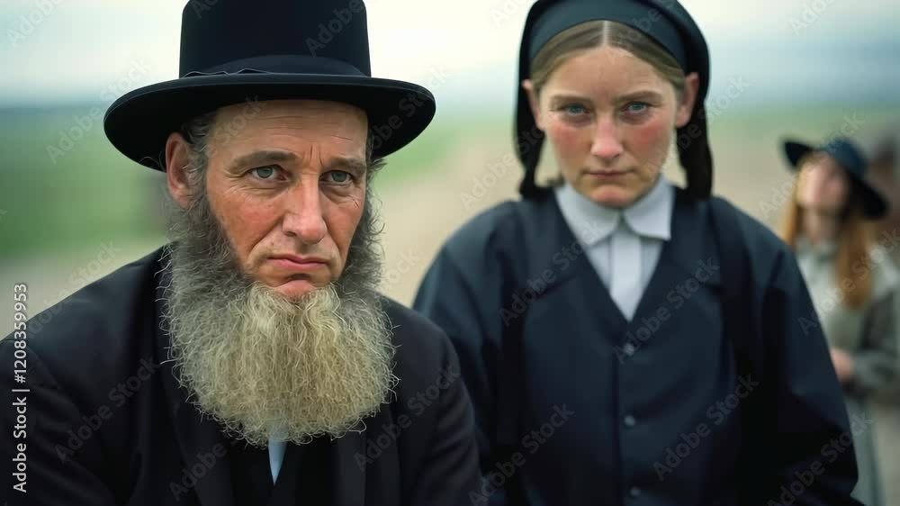 Video of Amish community: rural life, cultural heritage, simple living, family connections, village traditions, friendly atmosphere, timeless values, communal strength, country lifestyle.