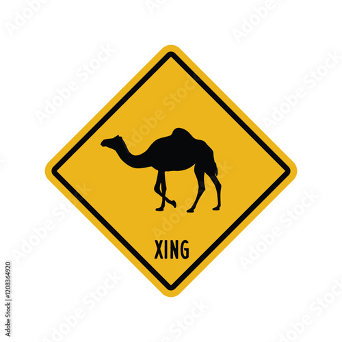 Beach crossing camel sticker - Funny camel crossing, camel xing