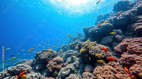 Vibrant Coral Reef Fish Underwater Scene