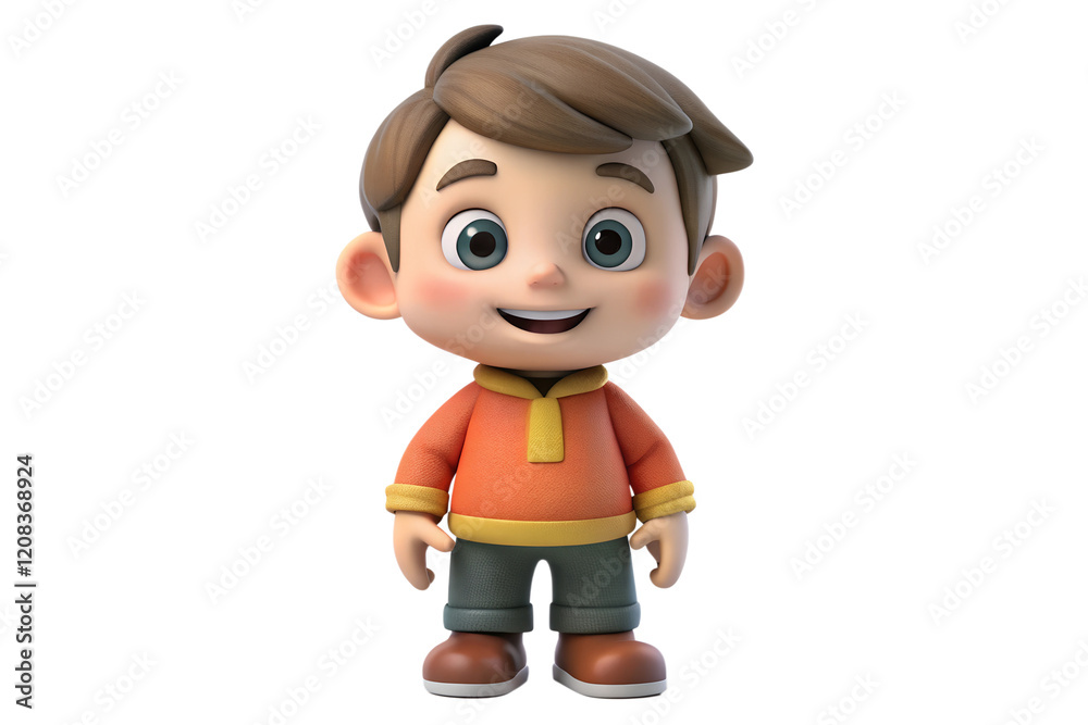 3d little boy with a big smile 3d little boy with a big smile