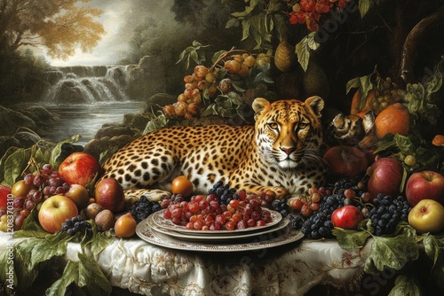light conceptual animal on kitchen artwork
