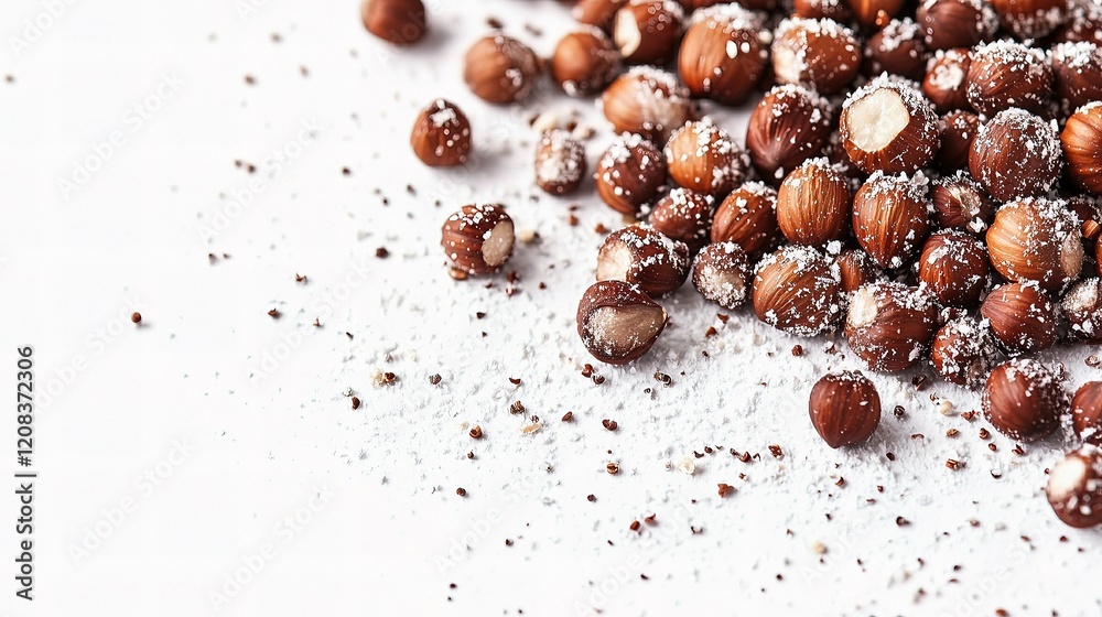 Rich Brown Hazelnuts Isolated on White Background for Culinary Use