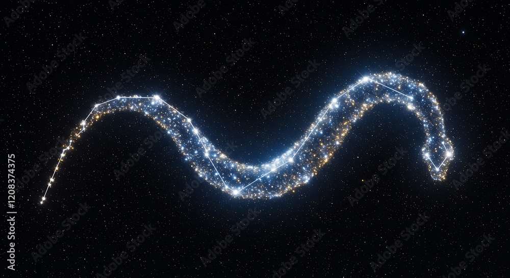 Stunning celestial constellation of sparkling stars in the vast cosmos. Stunning celestial constellation of sparkling stars in the vast cosmos.
