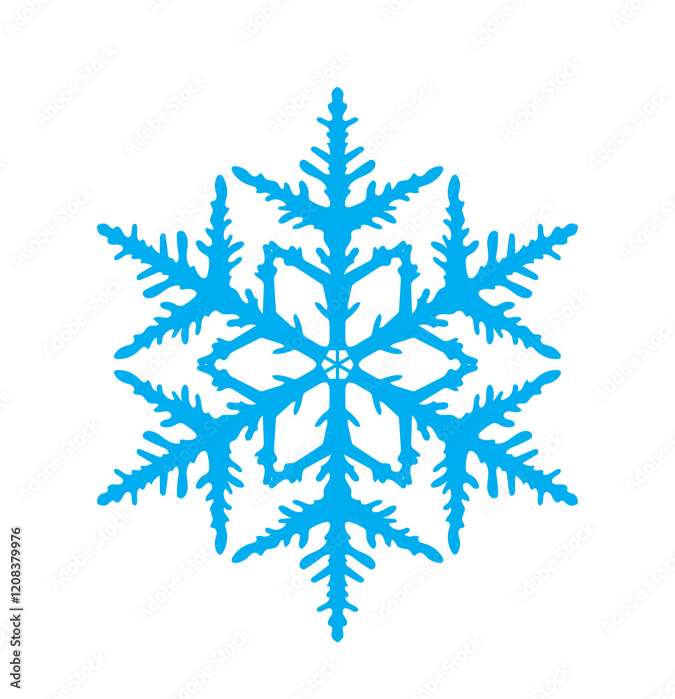 blue snowflake vector design