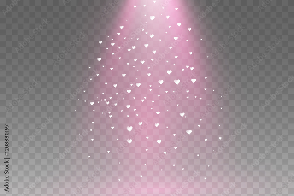 PNG Valentines day background lights heart.