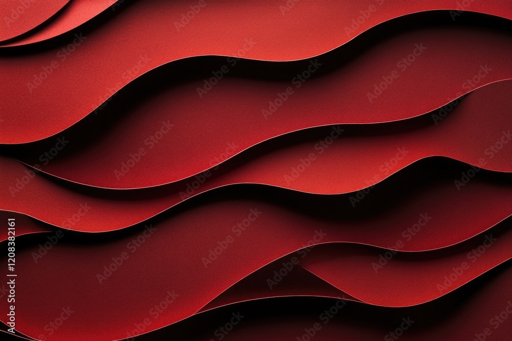 Close-up shot of a textured red wall with wavy lines, perfect for decorative or design purposes Close-up shot of a textured red wall with wavy lines, perfect for decorative or design purposes