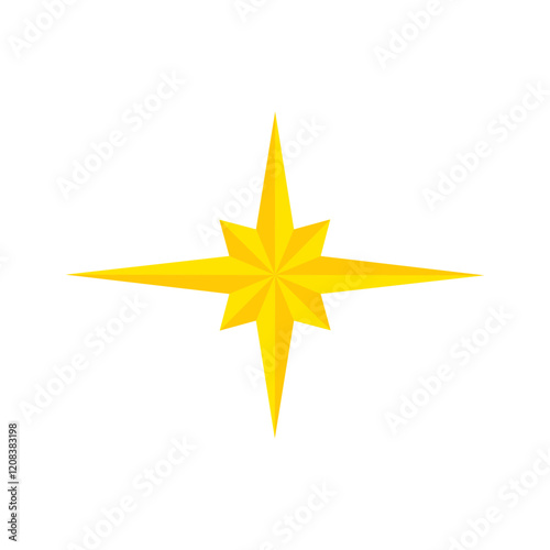 Star of Bethlehem Icon. Christmas star. Glitter Sparkling