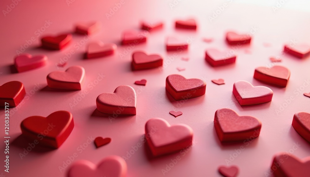 Vibrant Red Heart Against Pink Background: A Striking Color Contrast Vibrant Red Heart Against Pink Background: A Striking Color Contrast