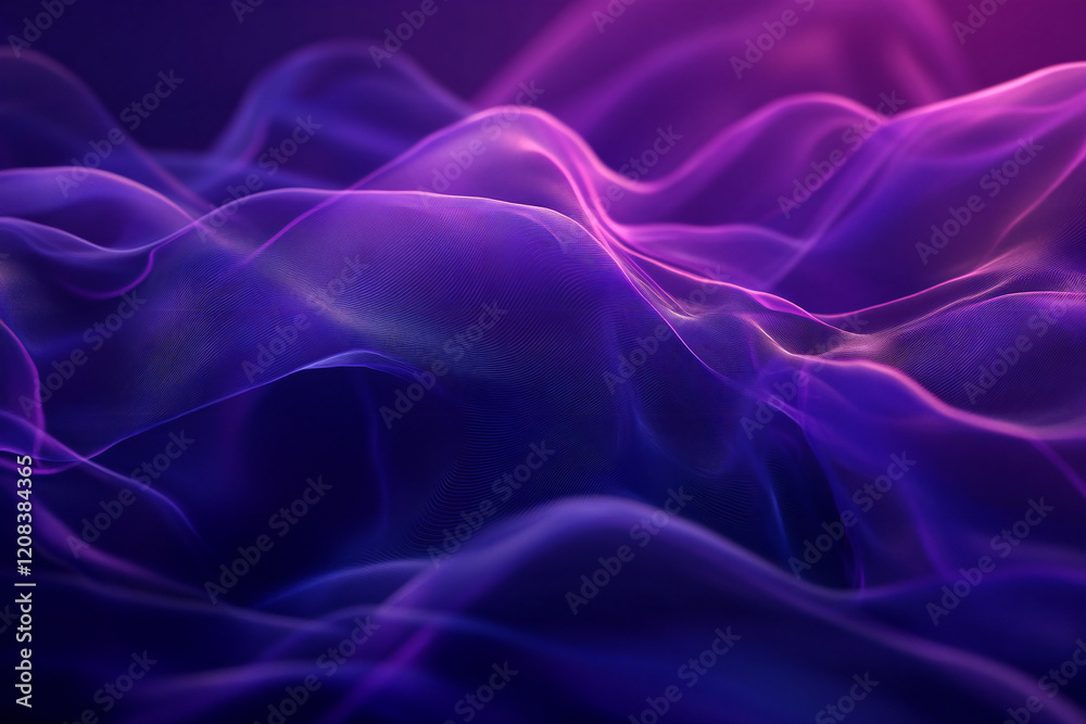 Fototapeta premium Futuristic Neon Waves with Glowing Abstract Curves, Vibrant Colors, and Digital Art Aesthetics for Modern Design and Dynamic Light Patterns