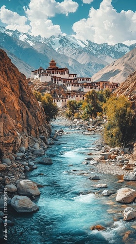 ladakh mountain valleys indian landscape