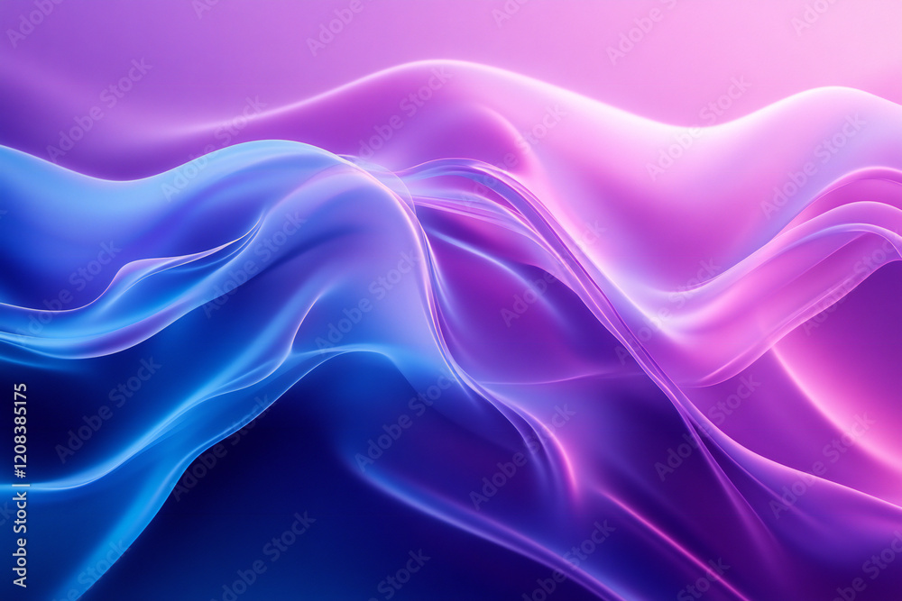 Fototapeta premium Futuristic Neon Waves with Glowing Abstract Curves, Vibrant Colors, and Digital Art Aesthetics for Modern Design and Dynamic Light Patterns