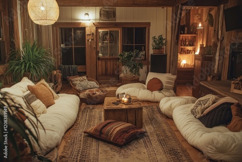 Cozy Cabin Living Room: A Rustic Retreat photo