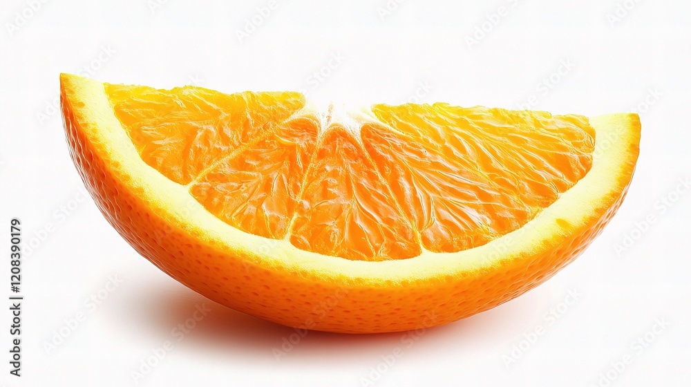 Vibrant Orange Slice Showcasing Juicy Texture and Bright Color