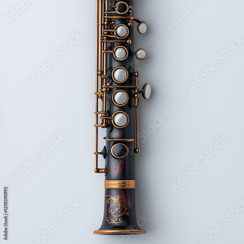 Elegant Handcrafted Wooden Flute Isolated for Professional Musician Photoshoot