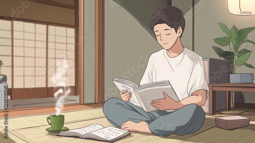 自宅でビジネスマナーを学び直す新入社員の努力