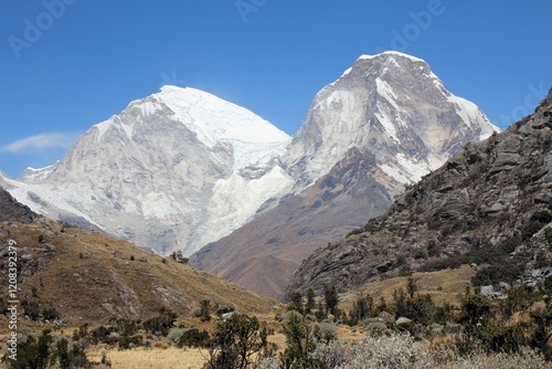 Trail to Lagoon 69 at Huascaran National Park, Ancash, Peru. photo