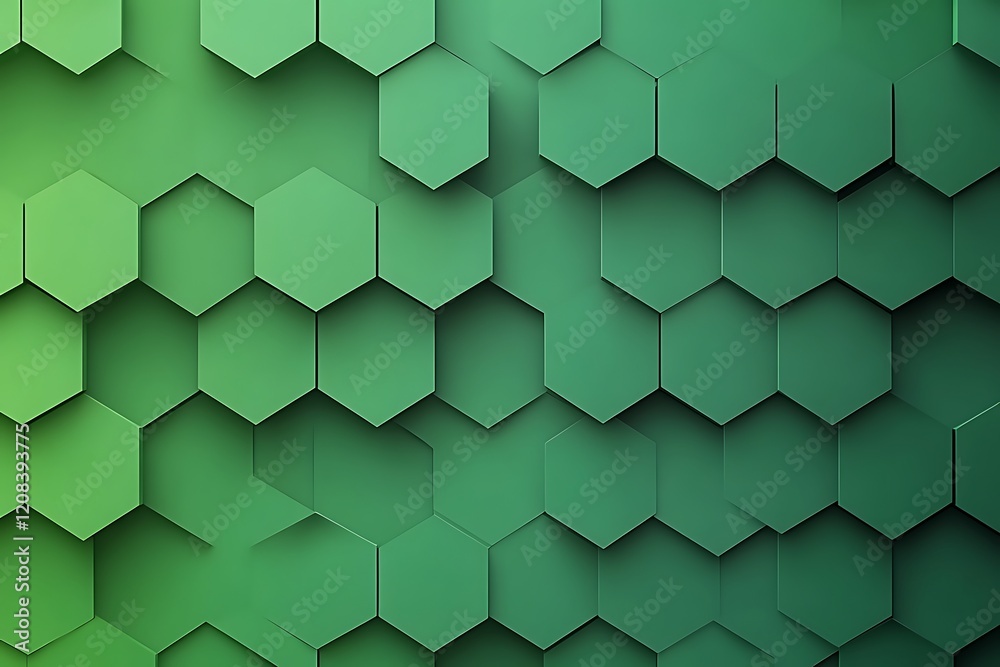 Fototapeta premium Abstract Green Hexagon Background Design