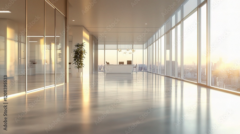 custom made wallpaper toronto digitalBright Contemporary Office Interior with Blurred Background Elements