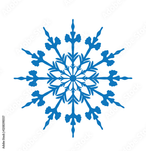 blue snowflake vector design