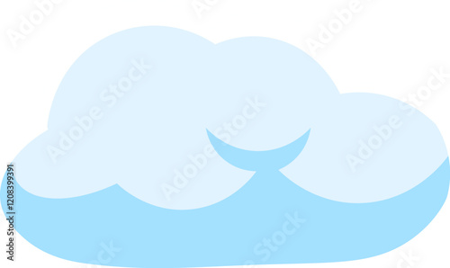 Light blue cloud floating gently in a clear sky, symbolizing good weather, peace, and tranquility. Perfectly capturing the essence of serene and pleasant days