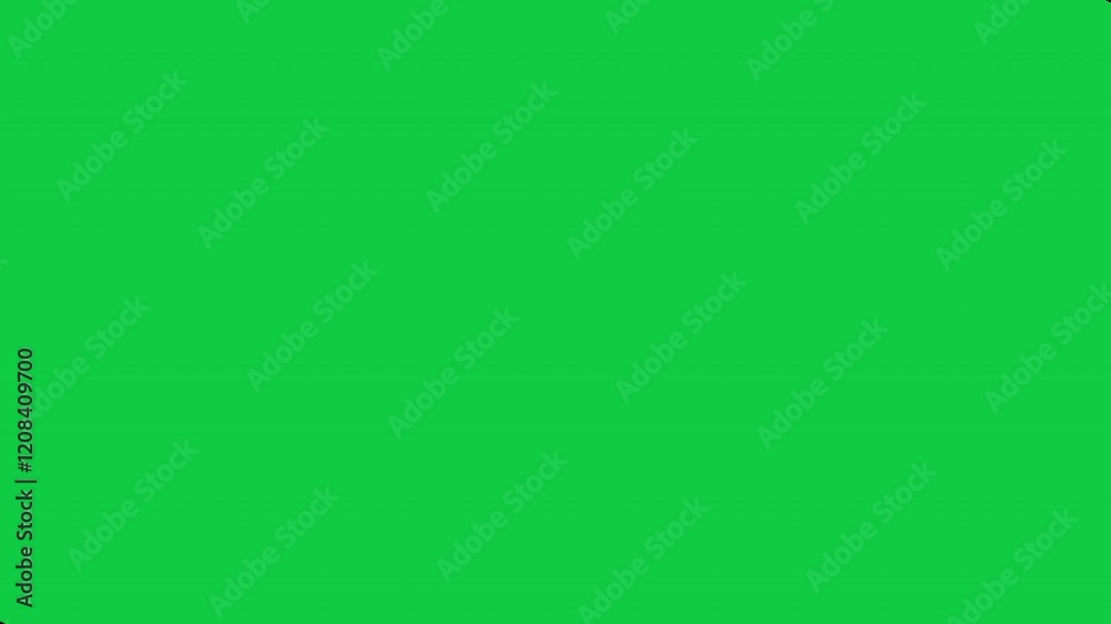 Torn black paper animation transition on white and green screen