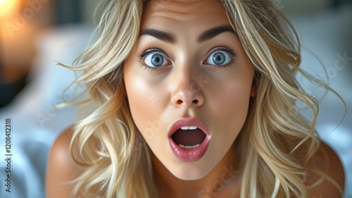 beautiful woman lies in bed, enjoys an orgasm, alone at home.Passionate woman gapping bed linen, Woman having an orgasm, woman have orgasm in Bed