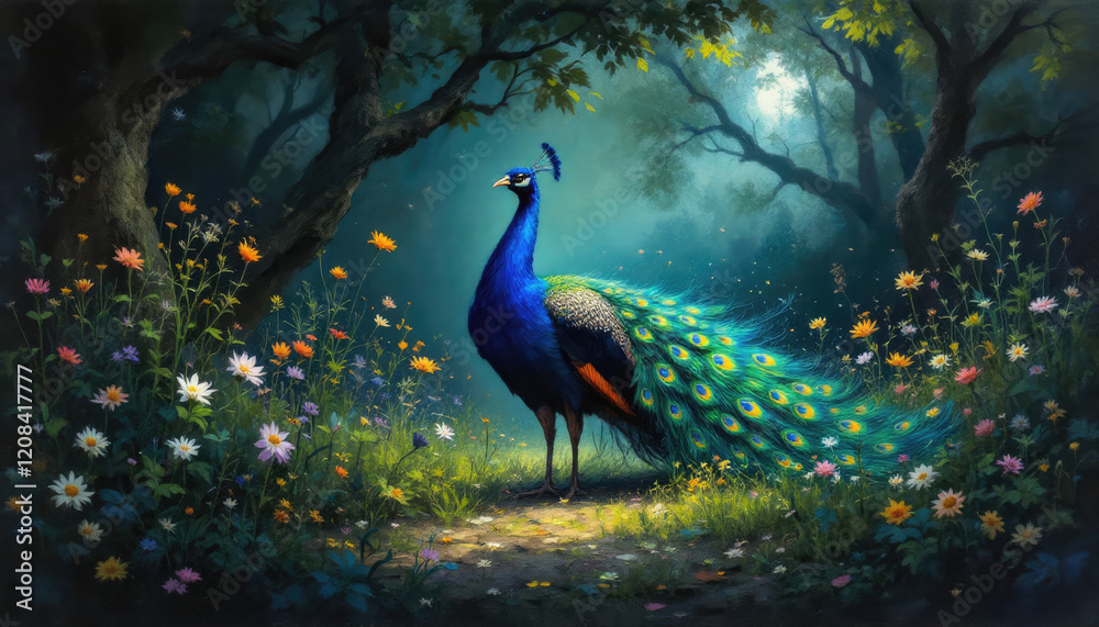 A wild peacock bird standing in a forest. Peacocks, baby peacock wallpaper A wild peacock bird standing in a forest. Peacocks, baby peacock wallpaper