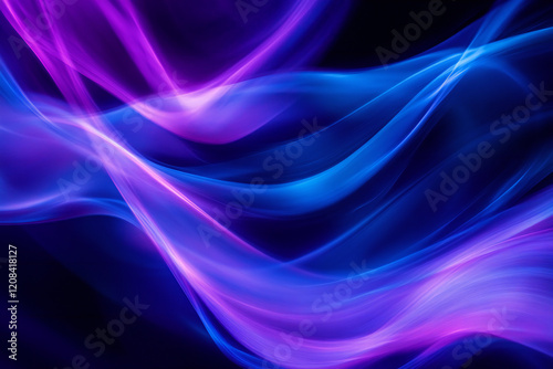 Wallpaper Mural Futuristic Neon Waves with Glowing Abstract Curves, Vibrant Colors, and Digital Art Aesthetics for Modern Design and Dynamic Light Patterns Torontodigital.ca