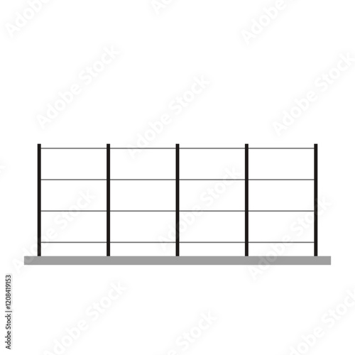 Railing vector. railing on white background.