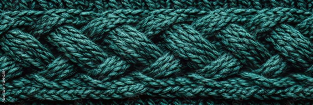 Close Up Of Green Knitted Fabric, Detailed Knitwear Texture, Soft Wool Textile Background. Close Up Of Green Knitted Fabric, Detailed Knitwear Texture, Soft Wool Textile Background.