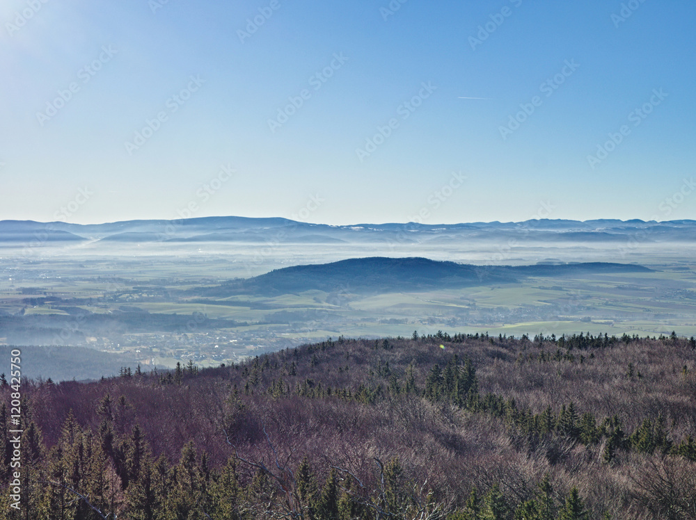 Fototapeta premium View of the fog in the mountains