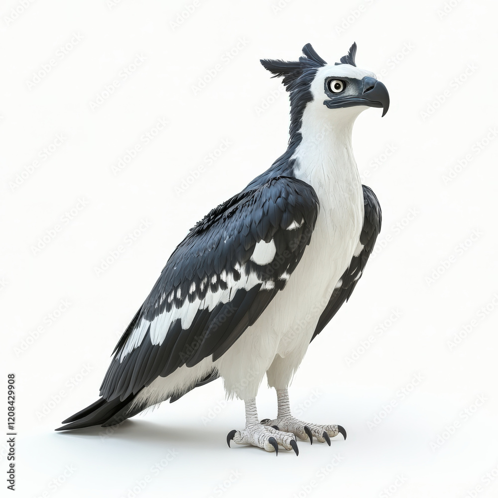 custom made wallpaper toronto digitalBlack-and-white bird of prey, detailed plumage, striking pose.