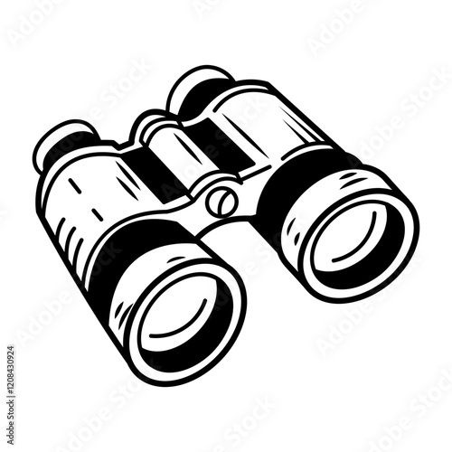 A sketchy style icon of binoculars